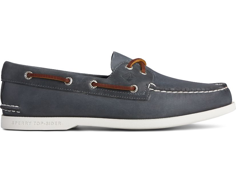 Sperry Authentic Original Plushwave Boat Shoes - Men's Boat Shoes - Navy [CD7542061] Sperry Top Side